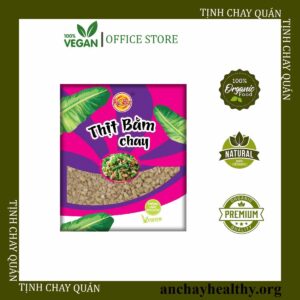 Thịt Bằm Chay Âu Lạc Ngon Bổ 100g là thực phẩm chay sạch, giàu protein thực vật và phù hợp với lối sống ăn chay đủ chất. Sản phẩm được làm từ các nguyên liệu chay sạch và đảm bảo chất lượng, giúp bạn có thể dễ dàng chế biến các món ăn chay đa dạng và ngon miệng.